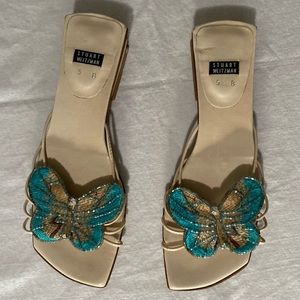 VTG Stuart Weitzman butterfly sandals